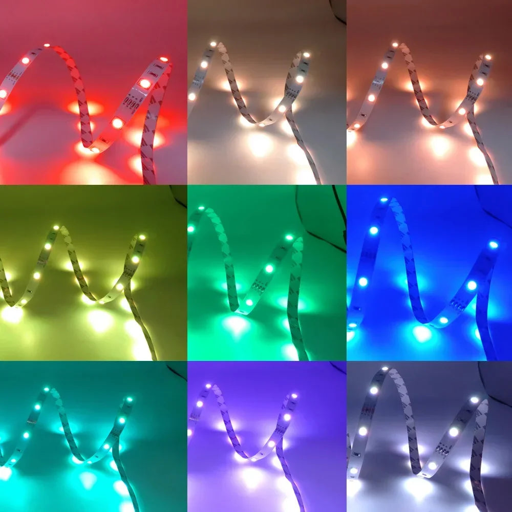 5V USB Led-verlichting voor kamer 5050 Rgb Led Strip 5 10 meter Diode Tape Gamer Decoratie Ijs String Bar Verlichting Zelfklevend Led-lint