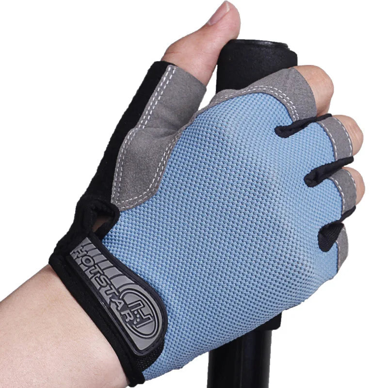 Gym Anti Slip Half Vinger Handschoenen Ademend Halters Handschoenen Heren Dames Elastische Schok Oefening Sporthandschoenen voor Fietsen