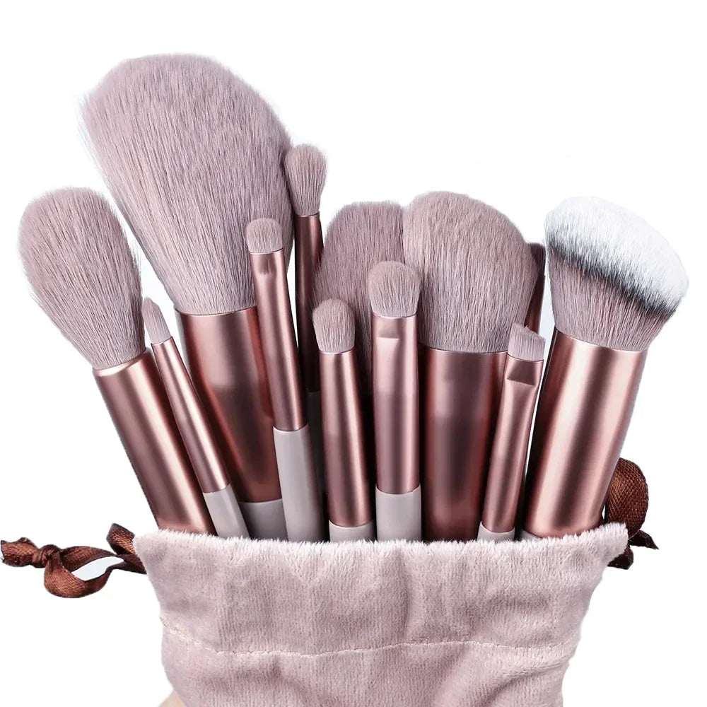 13 Stuks Zachte Pluizige Make-Up Kwasten Set Voor Cosmetica Foundation Blush Poeder Oogschaduw Kabuki Blending Make-Up Borstel Beauty Tool