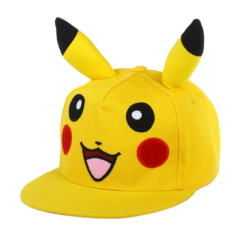 Cartoon Pokemon Baseball Cap Pikachu Hat Adjustable Pokemon Cosplay Hip Hop kids Girls Boys Anime Figure Toys Gifts man children