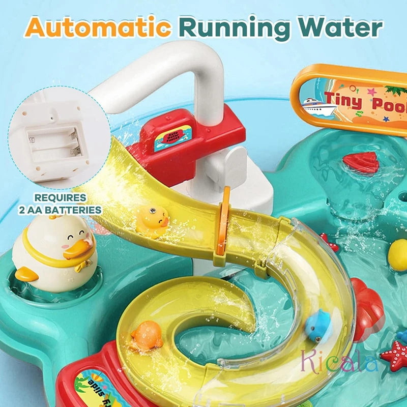 Kitchens Play Food Kitchen Sink Toys 3 in 1 Fishing Pool Toys Pretend Role Play Toys for Boys Girls