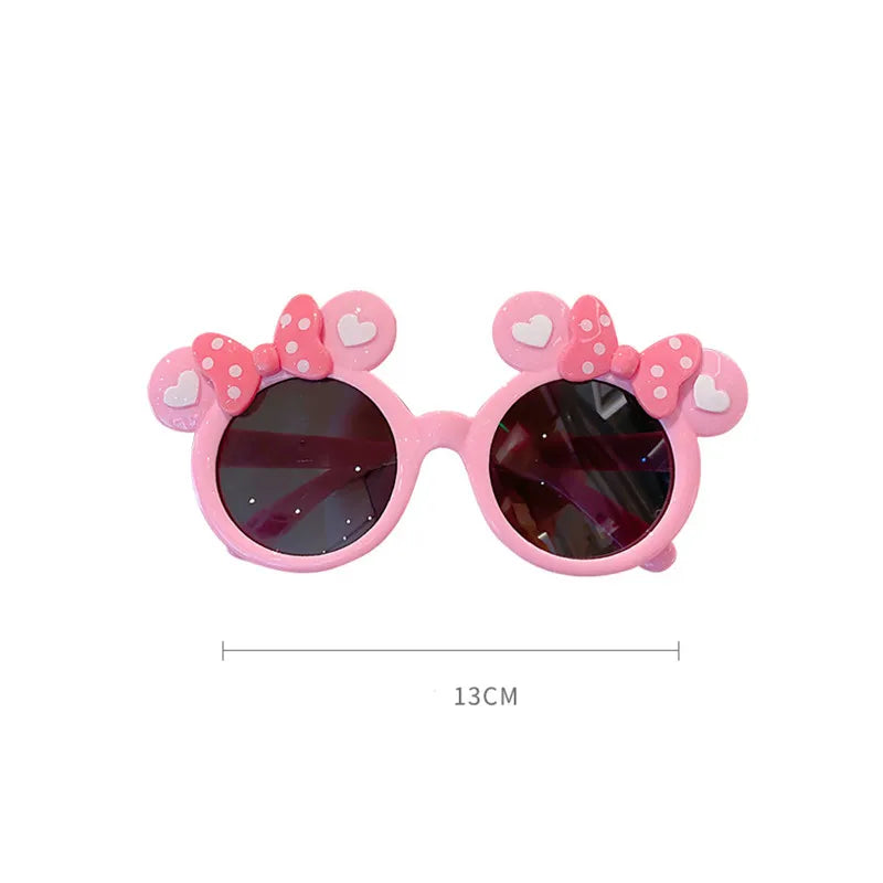 New Disney Anime Mickey Mouse Sunglasses Kawaii Minnie Eyeglass Cartoon Children Summer Sunshades Girl Boy Toy Gifts