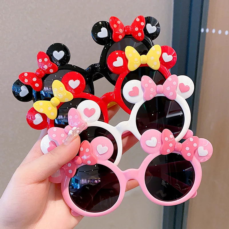 Nieuwe Disney Anime Mickey Mouse Zonnebril Kawaii Minnie Lenzenvloeistof Cartoon Kinderen Zomer Zonneschermen Meisje Jongen Speelgoed Geschenken