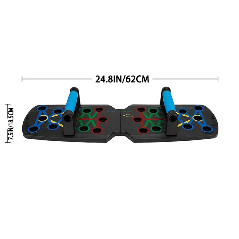 Draagbare multifunctionele push-up boardset met handvatten Opvouwbare fitnessapparatuur voor borstbuik-armen en rugtraining