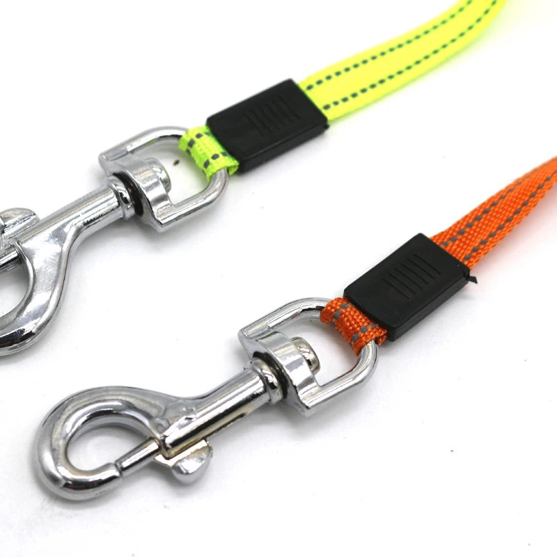 Dual Dog Rope Leash with Light Retractable Double Pet Traction Rope Belt Portable Rotation Pet Rope Supply for 2 Dogs Walking