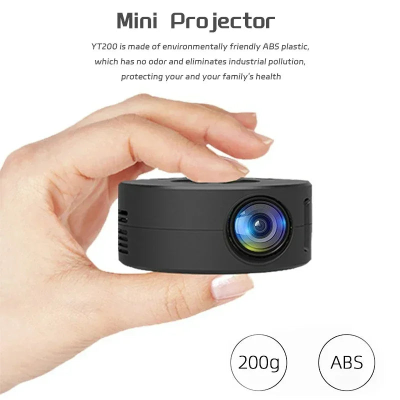 YT200 Smart Projector Autofocus Android LED HD-projector Ondersteunt decodering 1080P Video's Home Cinema Outdoor Draagbaar