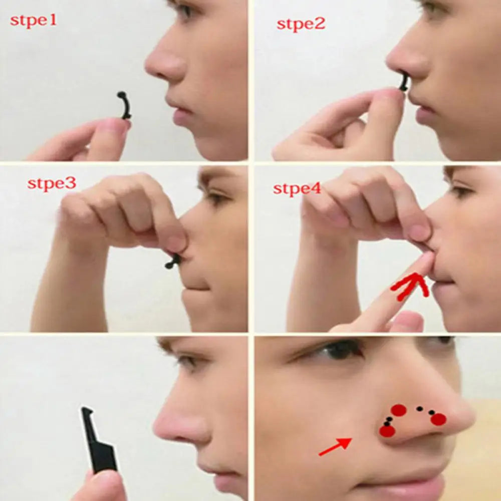 6Pcs/Set Beauty Nose Up Lifting Bridge Shaper Massage Tool No Pain Nose Shaping Clip Clipper Women Girl Massager 3 Size