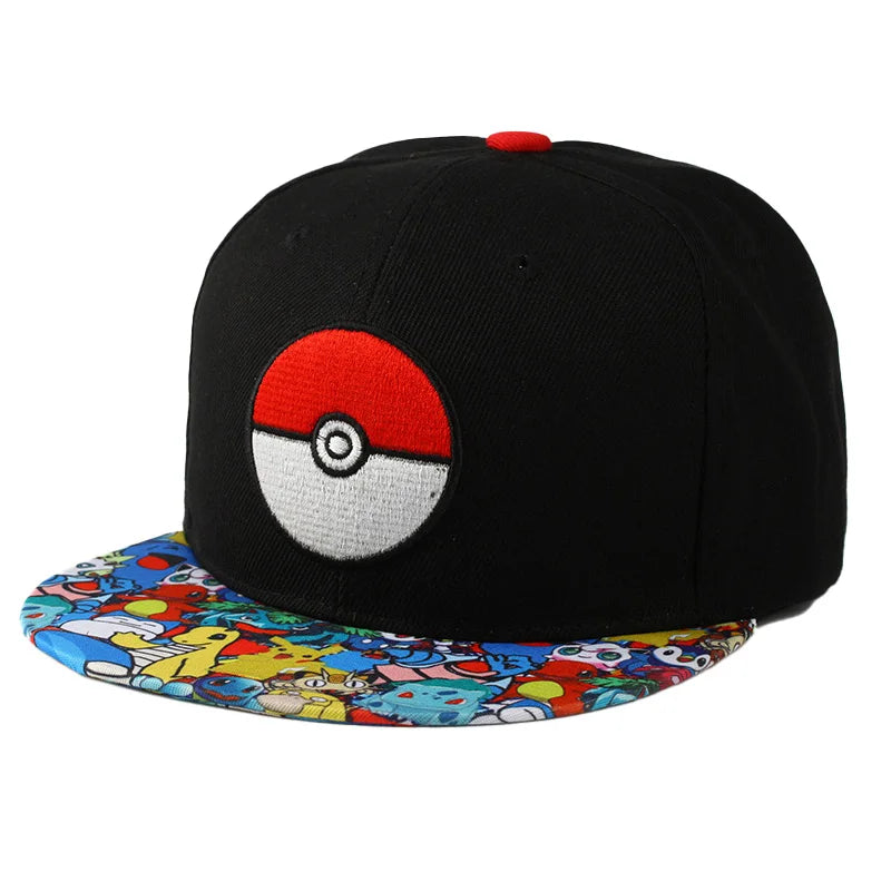 Cartoon Pokemon Baseball Cap Pikachu Hat Adjustable Pokemon Cosplay Hip Hop kids Girls Boys Anime Figure Toys Gifts man children