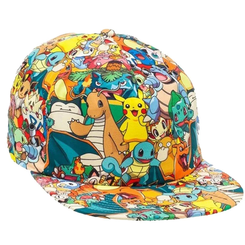 Cartoon Pokemon Baseball Cap Pikachu Hat Adjustable Pokemon Cosplay Hip Hop kids Girls Boys Anime Figure Toys Gifts man children