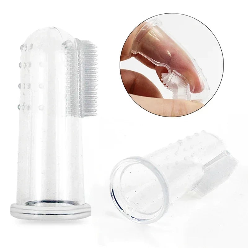 Super Soft Pet Finger Toothbrush Teddy Dog Brush Bad Breath Tartar Teeth Care Tool Dog Cat Cleaning Silica Gel Pet Supplies